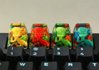 Octopus Artisan Resin Keycap