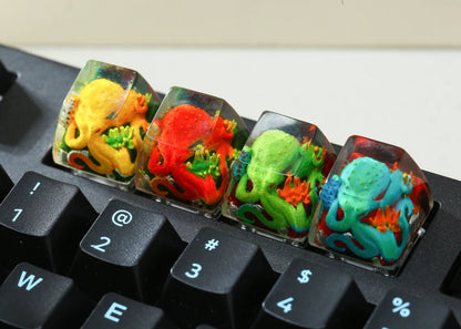 Octopus Artisan Resin Keycap