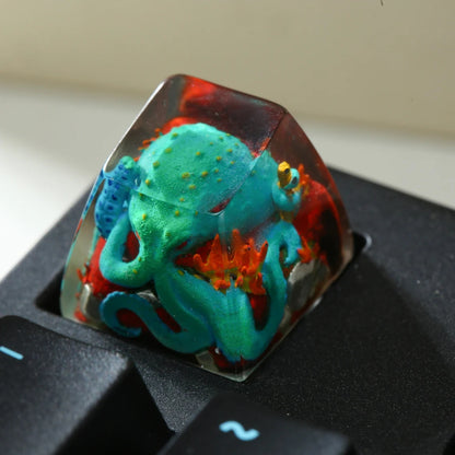 Octopus Artisan Resin Keycap