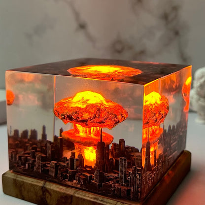 Atomic bomb resin lamp, Bomb resin lamp