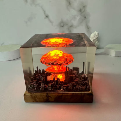 Atomic bomb resin lamp, Bomb resin lamp