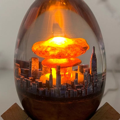 Resin diorama,Atomic bomb resin night Light