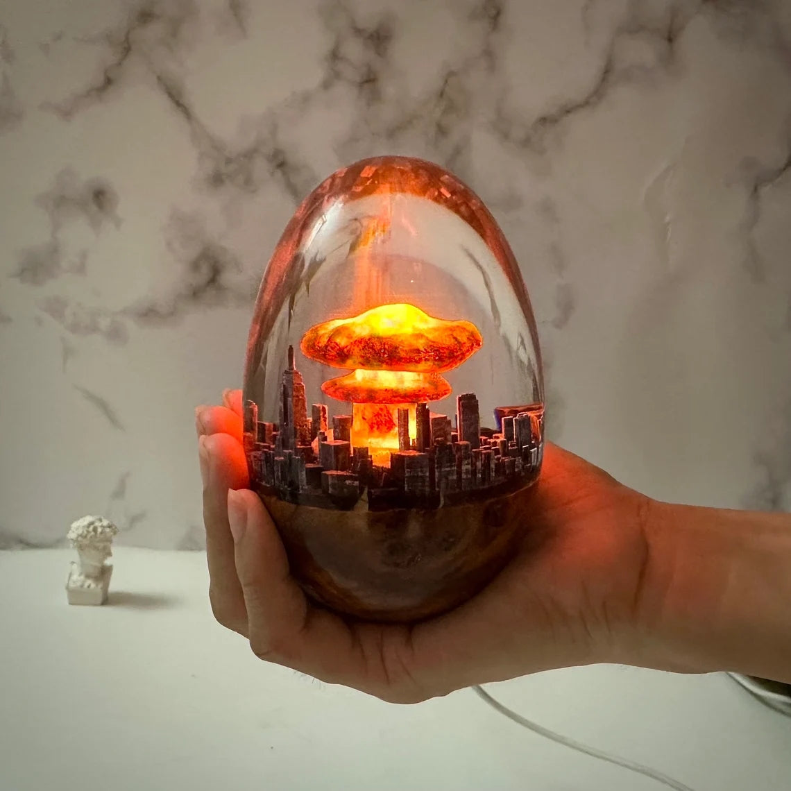 Resin diorama,Atomic bomb resin night Light