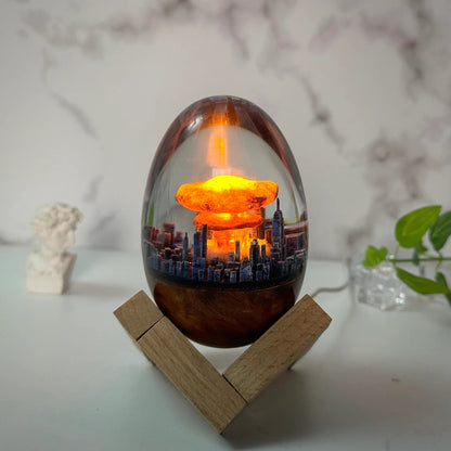 Resin diorama,Atomic bomb resin night Light