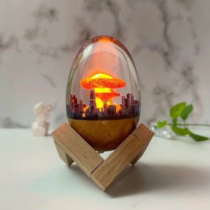 Resin diorama,Atomic bomb resin night Light