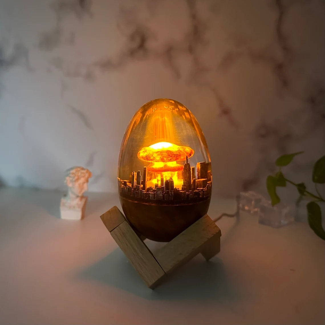 Resin diorama,Atomic bomb resin night Light