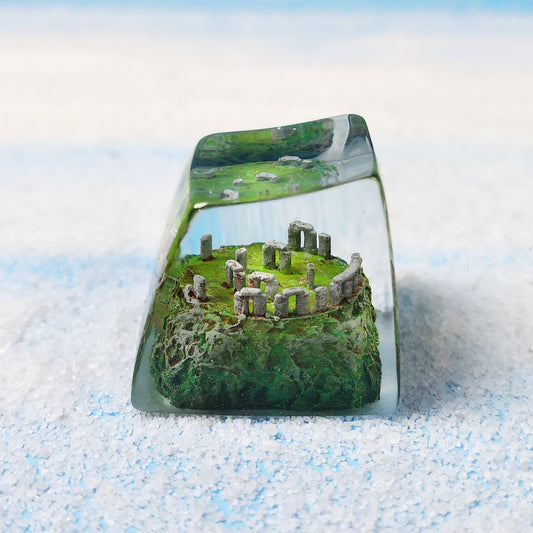 Stonehenge keycap, Resin handmade, Artisan Keycap