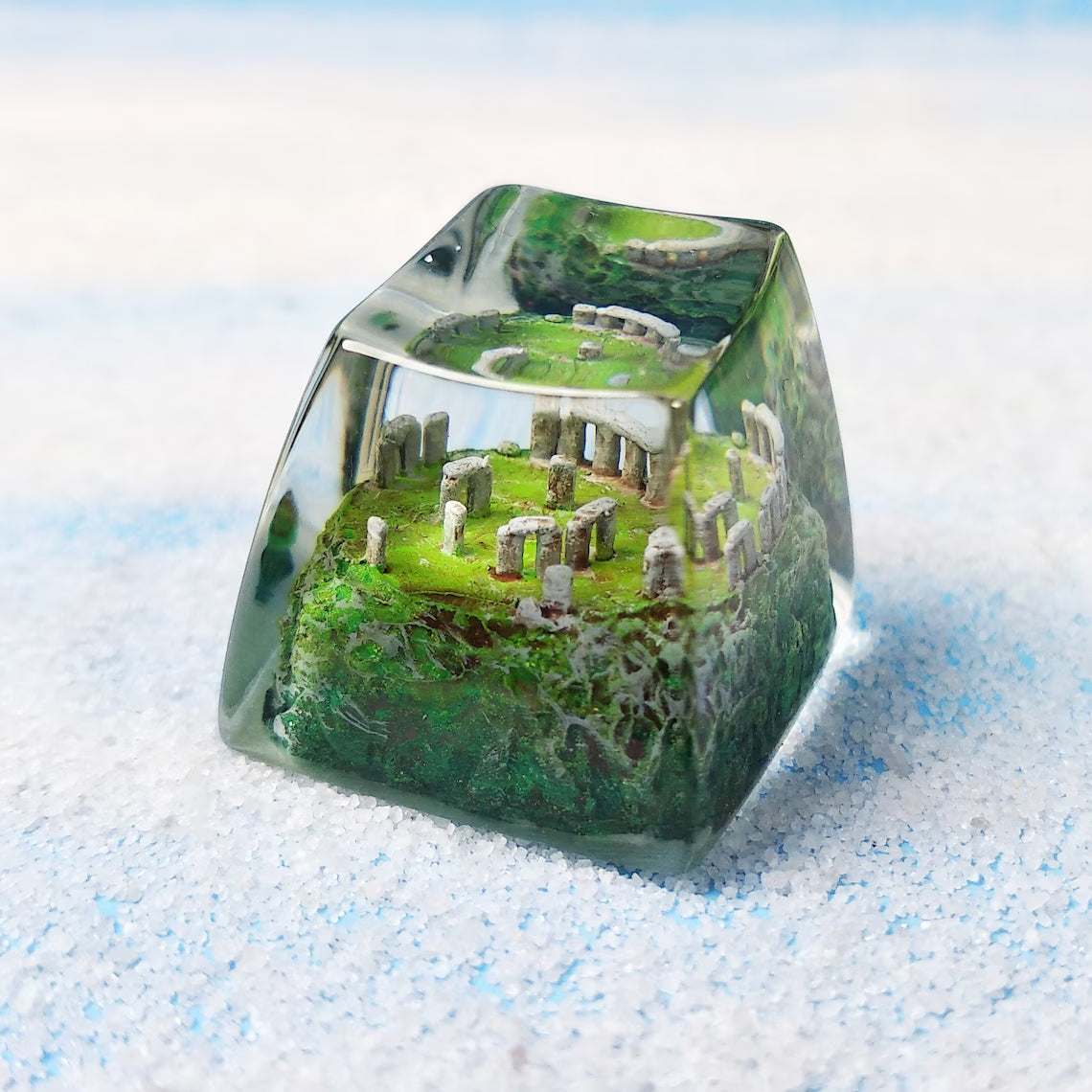 Stonehenge keycap, Resin handmade, Artisan Keycap