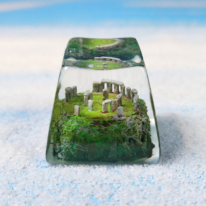 Stonehenge keycap, Resin handmade, Artisan Keycap