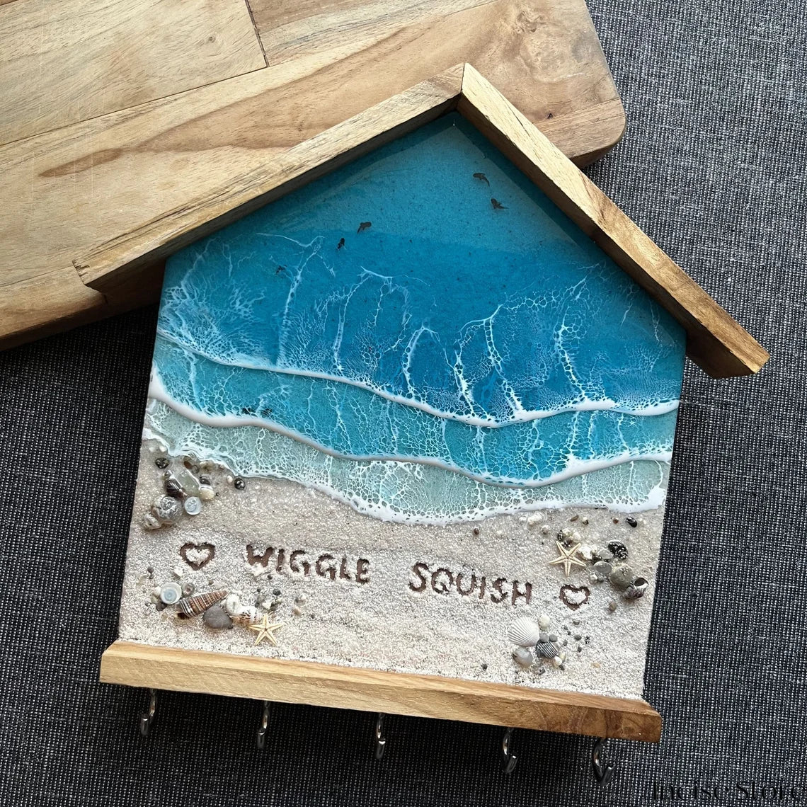 Personalized Resin Ocean Key Holder