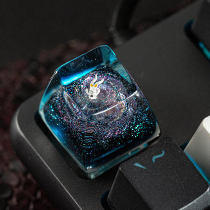 Interstellar Space Resin Keycap, Galaxy Astronaut Resin keycap