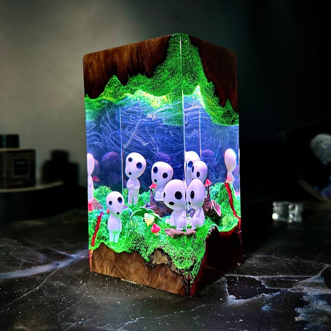 Custom Kodama Forest Spirits Resin Lamp