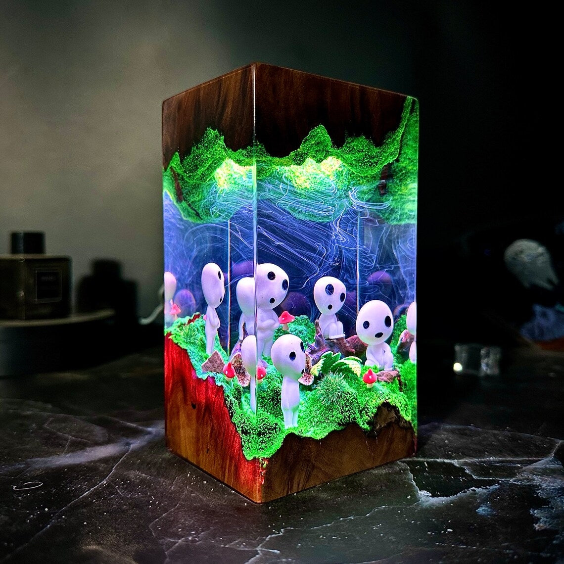 Custom Kodama Forest Spirits Resin Lamp