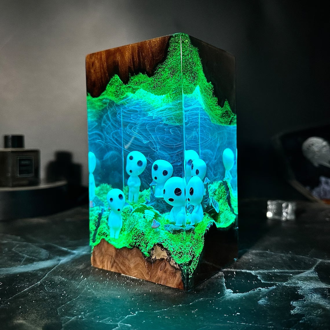 Custom Kodama Forest Spirits Resin Lamp