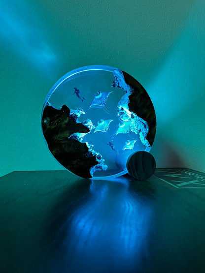 Malta and Scuba driver Resin Lamp