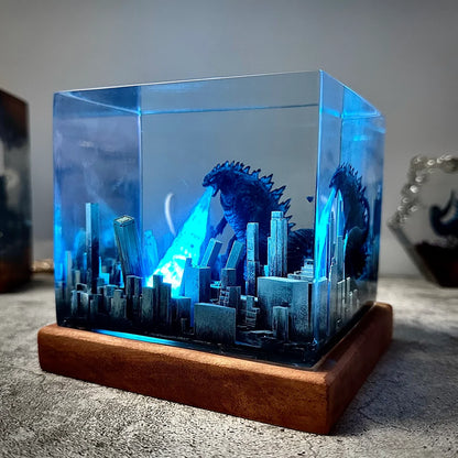 Godzilla Custom Resin Cube Night Light