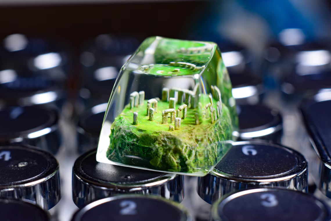 Stonehenge keycap, Resin handmade, Artisan Keycap