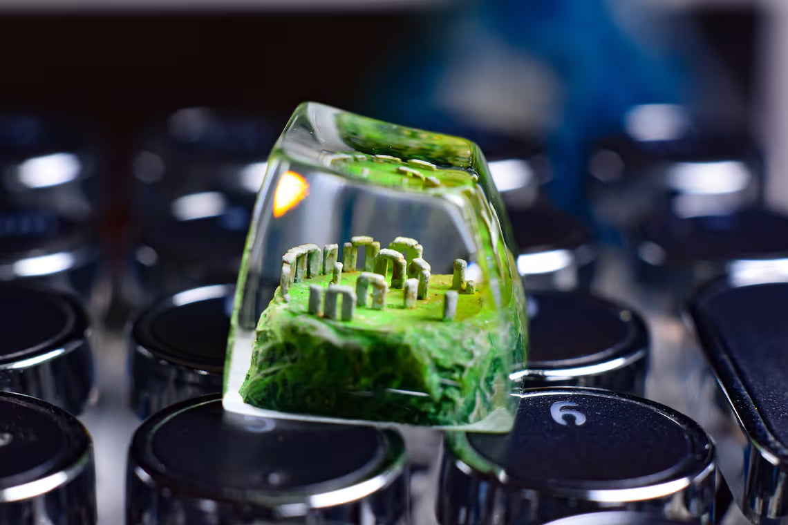 Stonehenge keycap, Resin handmade, Artisan Keycap