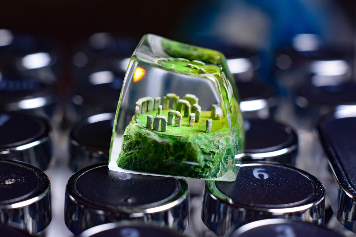 Stonehenge keycap, Resin handmade, Artisan Keycap