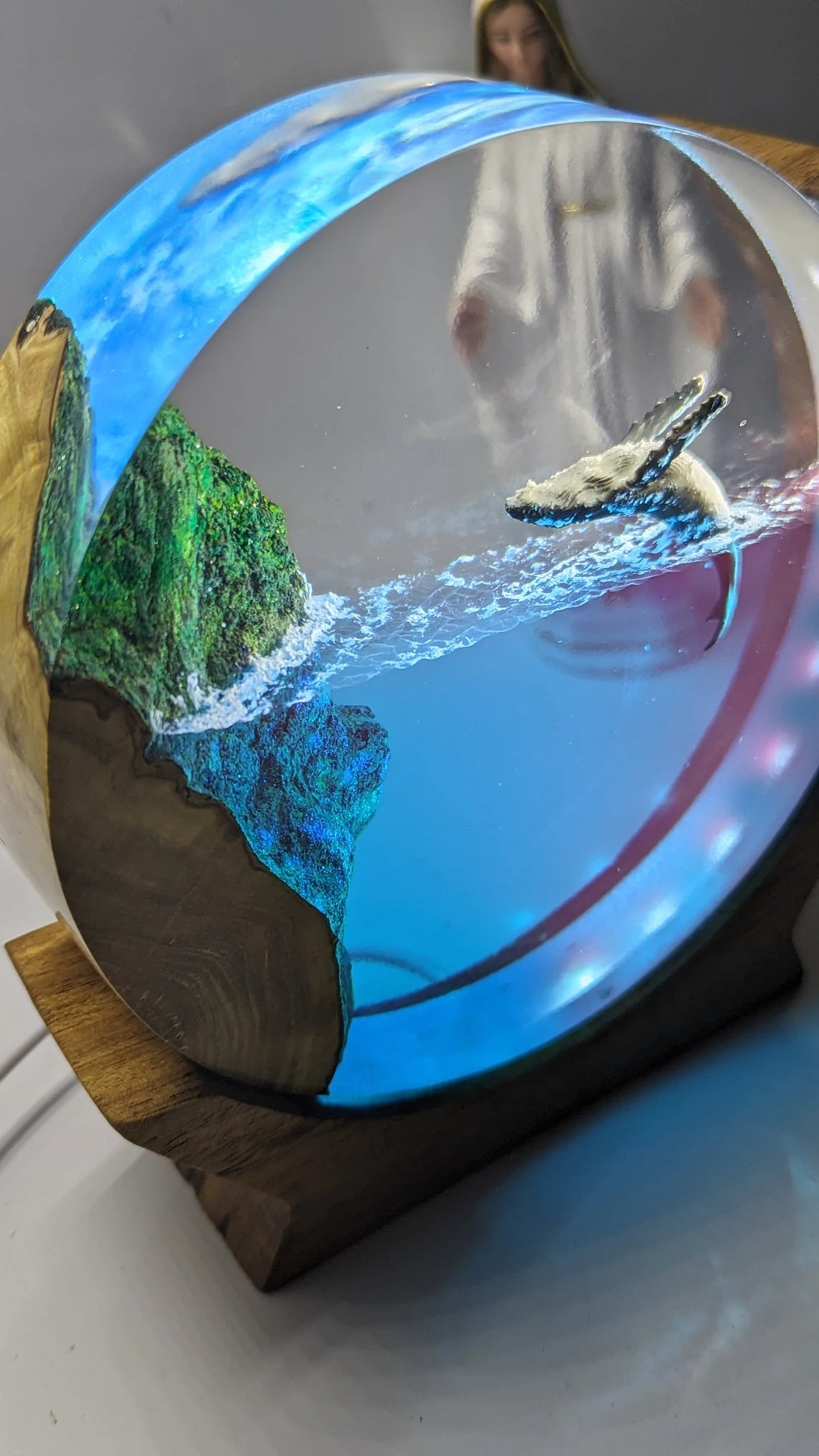 Deep Sea Epoxy Resin Lamp, Resin Table Lamp