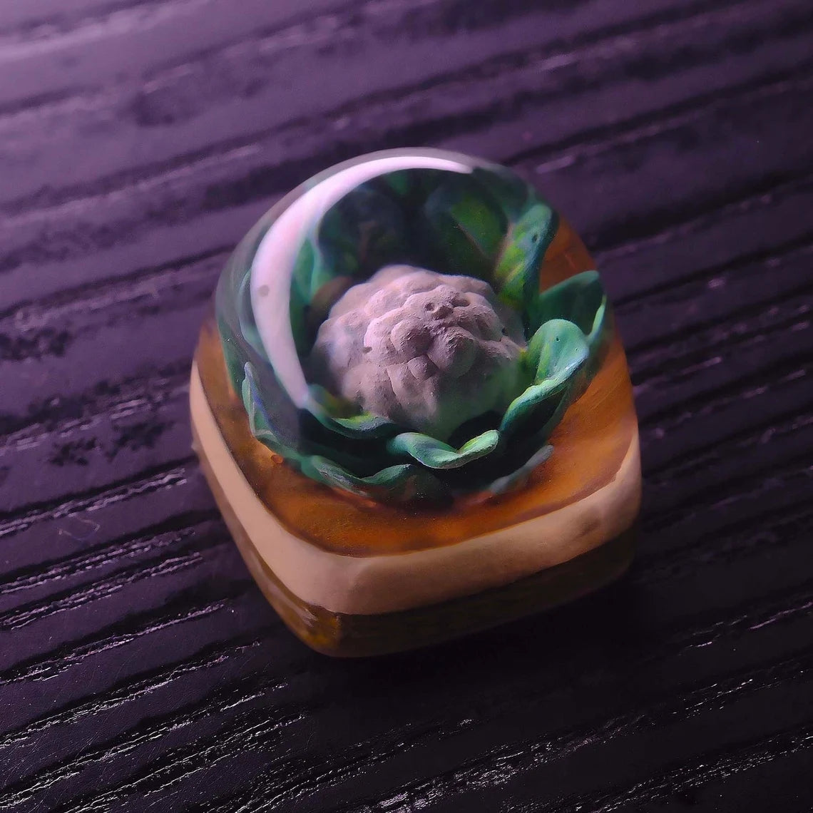 Plants Artisan Resin Keycap, Resin Keycap for Handmade Gift