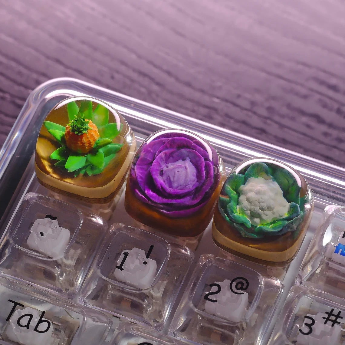 Plants Artisan Resin Keycap, Resin Keycap for Handmade Gift