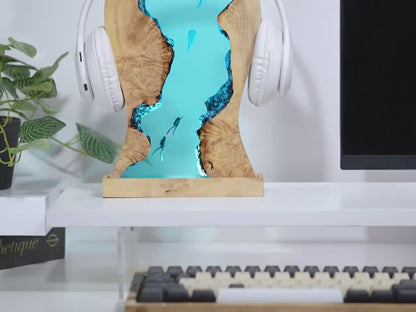 Headphone Stand Epoxy Resin Lamp