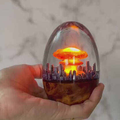 Resin diorama,Atomic bomb resin night Light